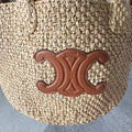 TOTE BAG CELINE TRIOMPHE 23 IN BEIGE RAFFIA
