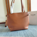 SMALL CABAS ANAÏS CUIR TRIOMPHE 28 IN BRONZE ORANGE GRAINED CALFSKIN
