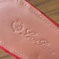 FLAT SLIPPERS IN RED LAMBSKIN OSTRICH SKIN