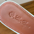 FLAT SLIPPERS IN WHITE LAMBSKIN OSTRICH SKIN