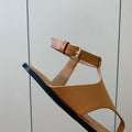 FLIP FLOPS SANDAL IN LIGHT BROWN CALFSKIN