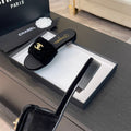 FLAT MULE IN BLACK VELVET