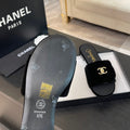 FLAT MULE IN BLACK VELVET