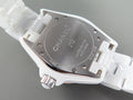 J12 Quartz White Ceramic Pink Diamond Numerals White Dial