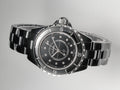 J12 Date Quartz Black Ceramic Diamond Numerals Black Dial