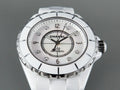 J12 Automatic White Ceramic Black Diamond Numerals Mop Dial