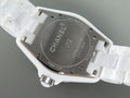 J12 Date Automatic White Ceramic Blue Numerals White Dial
