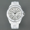 J12 Automatic White Ceramic Diamond Numerals White Dial