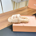 FUR SLIPPER BEIGE
