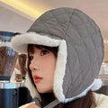 TRAPPER HAT IN GRAY COTTON 411229