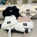 KNITTED BEANIE HAT IN LIGHT PINK WOOL WITH JAPANESE CAT EARS 421258