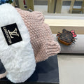 KNITTED BEANIE HAT IN LIGHT PINK WOOL WITH JAPANESE CAT EARS 421258