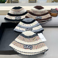 STRIPED KNITTED BUCKET HAT COLORFUL 428102