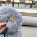 TRAPPER HAT IN SHARK GRAY SUEDE AND LAMB FUR 429973