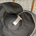STRIPED BUCKET HAT IN BLACK COTTON 434998