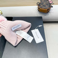KNITTED BEANIE HAT IN LIGHT PINK WOOL AND FOX FUR 435032
