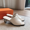 ICONIQUE 60 SANDAL WHITE CALFSKIN