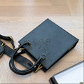 EMBOSSED LOGO MINI CROSSBODY BAG 19 IN BLACK SAFFIANO LEATHER