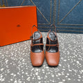 JACKIE 80 MM PUMP IN UMBER BROWN CALFSKIN