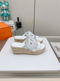 ITHEA 85 MM ESPADRILLE IN WHITE CALFSKIN