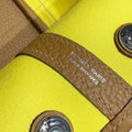 GARDEN PARTY 30CM IN YELLOW TOILETS COTTON CANVAS AND BEIGE MARFA CALFSKIN
