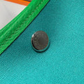 GARDEN PARTY 30CM IN CADMIUM GREEN TOILETS COTTON CANVAS AND GREEN CALFSKIN