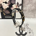 HORSEBIT HAIRBAND IN BLACK CALFSKIN 185582