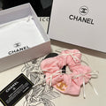 FLAMINGO PINK WRINKLED FABRIC SCRUNCHIE 432825