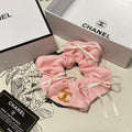 FLAMINGO PINK WRINKLED FABRIC SCRUNCHIE 432825