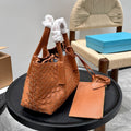 SMALL PINACOTECA TOTE BAG 25 IN RUST BROWN CALFSKIN