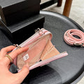 STUDDED CRYSTAL TRIANGLE 15 SHOULDER BAG IN PINK CALFSKIN
