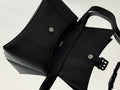 DOWNTOWN M CROSSBODY BAG 32 IN BLACK SOFT LAMBSKIN