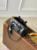 SPEEDY BAG 18 IN BLACK MONOGRAM COATED CANVAS BLACK HARDWARE