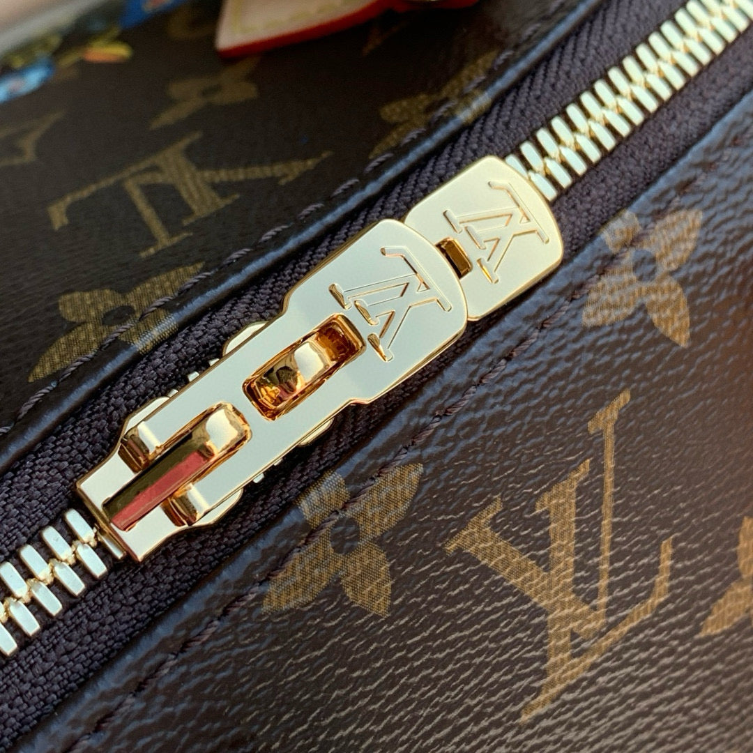 SPEEDY BANDOULIÈRE 20 BAG IN MULTICOLOR FLORAL CANVAS