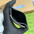 GG CARD CASE 11 WITH GG DETAIL BLACK CALFSKIN