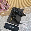 KITTY SANDALS 70 IN BLACK SHINY LEATHER