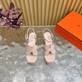 JAM 30 SANDAL IN BABY PINK VELVET