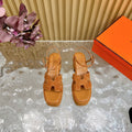 JAM 30 SANDAL IN CINNAMON BROWN VELVET