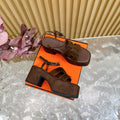 JAM 30 SANDAL IN CHOCOLATE BROWN VELVET