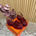 JAM 30 SANDAL IN BLOOD RED VELVET