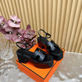 JAM 30 SANDAL IN BLACK CALFSKIN