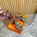 JAZZ 90 SANDAL IN WOOD BROWN CALFSKIN