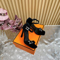 JULY SANDAL 105 MM IN BLACK VELVET