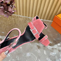 JULY SANDAL 105 MM IN ROUGE PINK VELVET