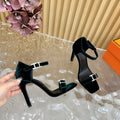 JULY SANDAL 105 MM IN TEAL GREEN VELVET