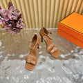JULY SANDAL 105 MM IN BRONZE BROWN CALFSKIN