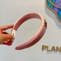 FLAMINGO PINK SILK FABRIC HAIRBAND 432747