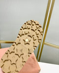 LACE-UP ANKLE BOOTS IN BEIGE SUEDE AND FLEECE LINING