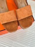 ILLUSION 35 SANDAL IN VIVID ORANGE SUEDE WITH RHINESTONE DETAILS