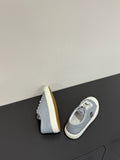 FF TRAINER SNEAKER IN DOLPHIN GRAY MIX WHITE CALFSKIN
